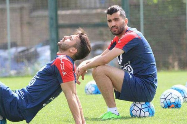 عکس/ ظاهر جدید بازیکنان پرسپولیس در تمرین امروز