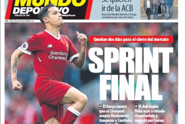 روزنامه‌های ورزشی خارجی 31 اگوست 2017