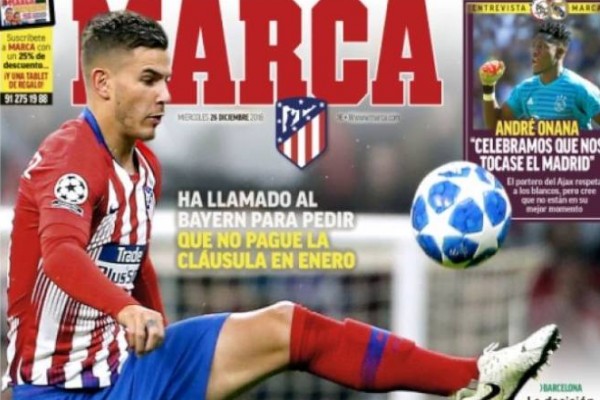 روزنامه‌های ورزشی خارجی 26 دسامبر 2018