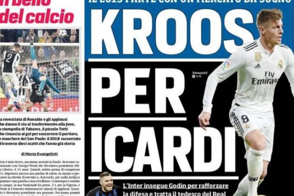 روزنامه‎های ورزشی خارجی 31 دسامبر